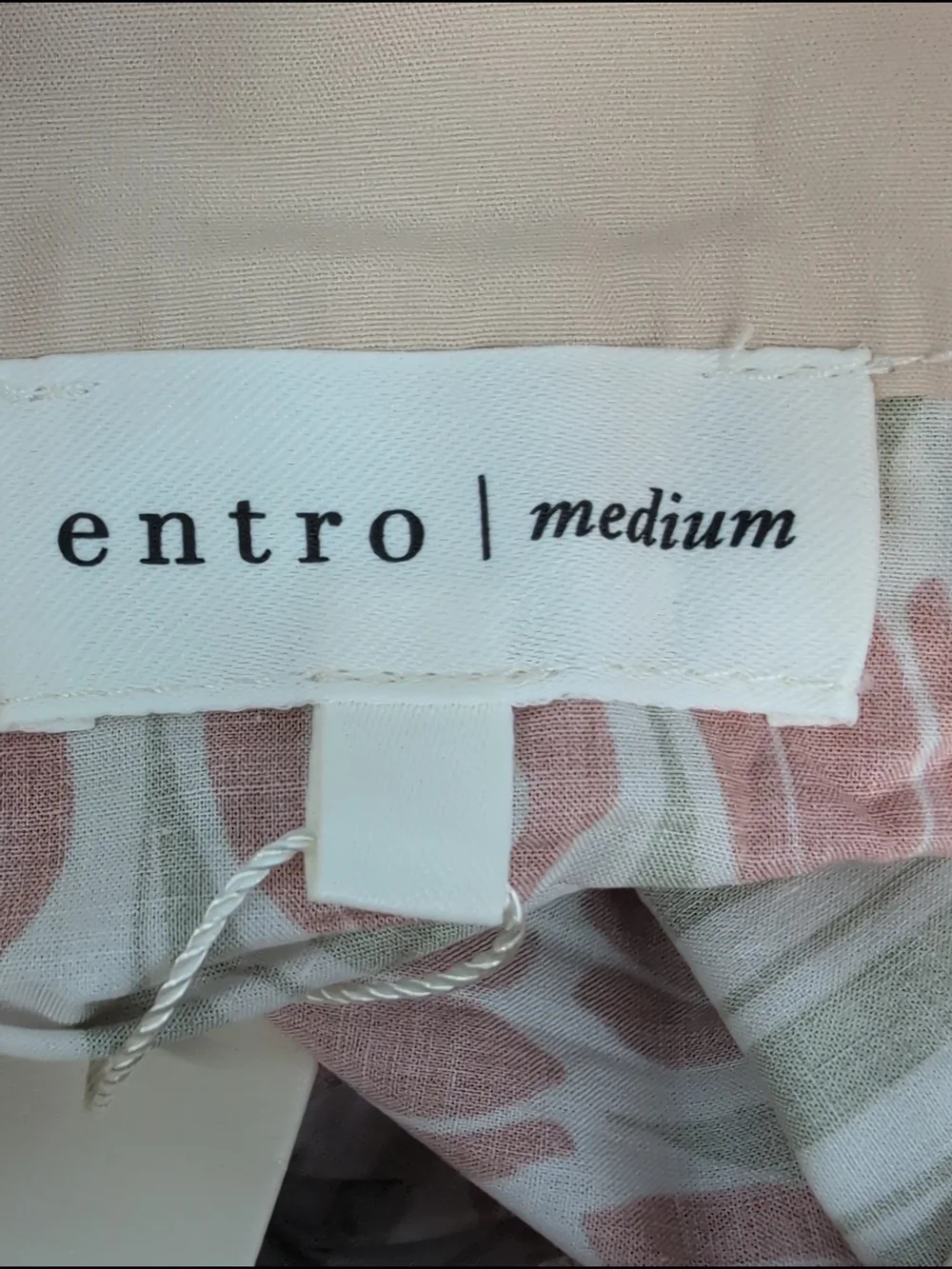 Entro Floral Pattern Cuff Band Puff Sleeve Pullover Blouse Women Top Medium Ecru - Picture 5 of 8